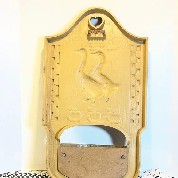 Burwood Products Vintage Wall Pocket Planter Bless This House White Ducks - Picture 4 of 8